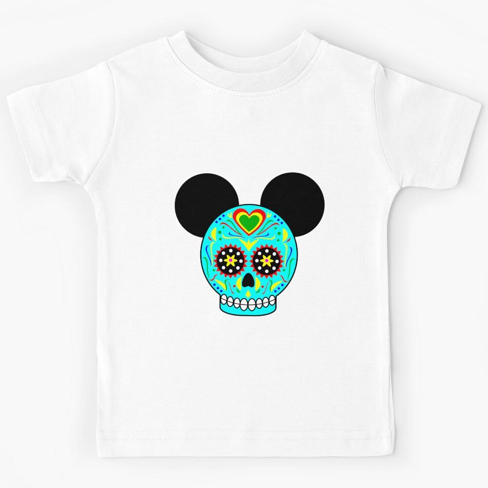 Dia De Los Muertos Ears (Teal) Kids T-Shirt 100
