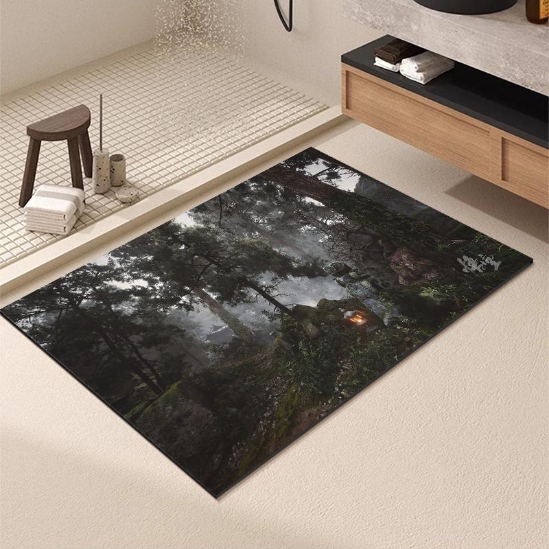 Washable Wear-resistant Diatom Mud Floor Mats Bathroom Anti-slip Mats