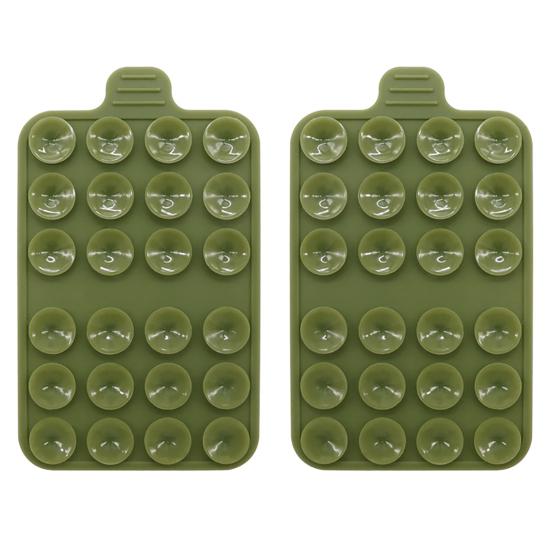 2er-Pack Silikonhülle mit Saugnapf, selbstklebende Telefonhalterung, freihändiges Aufkleben auf spiegelglatte Oberflächen