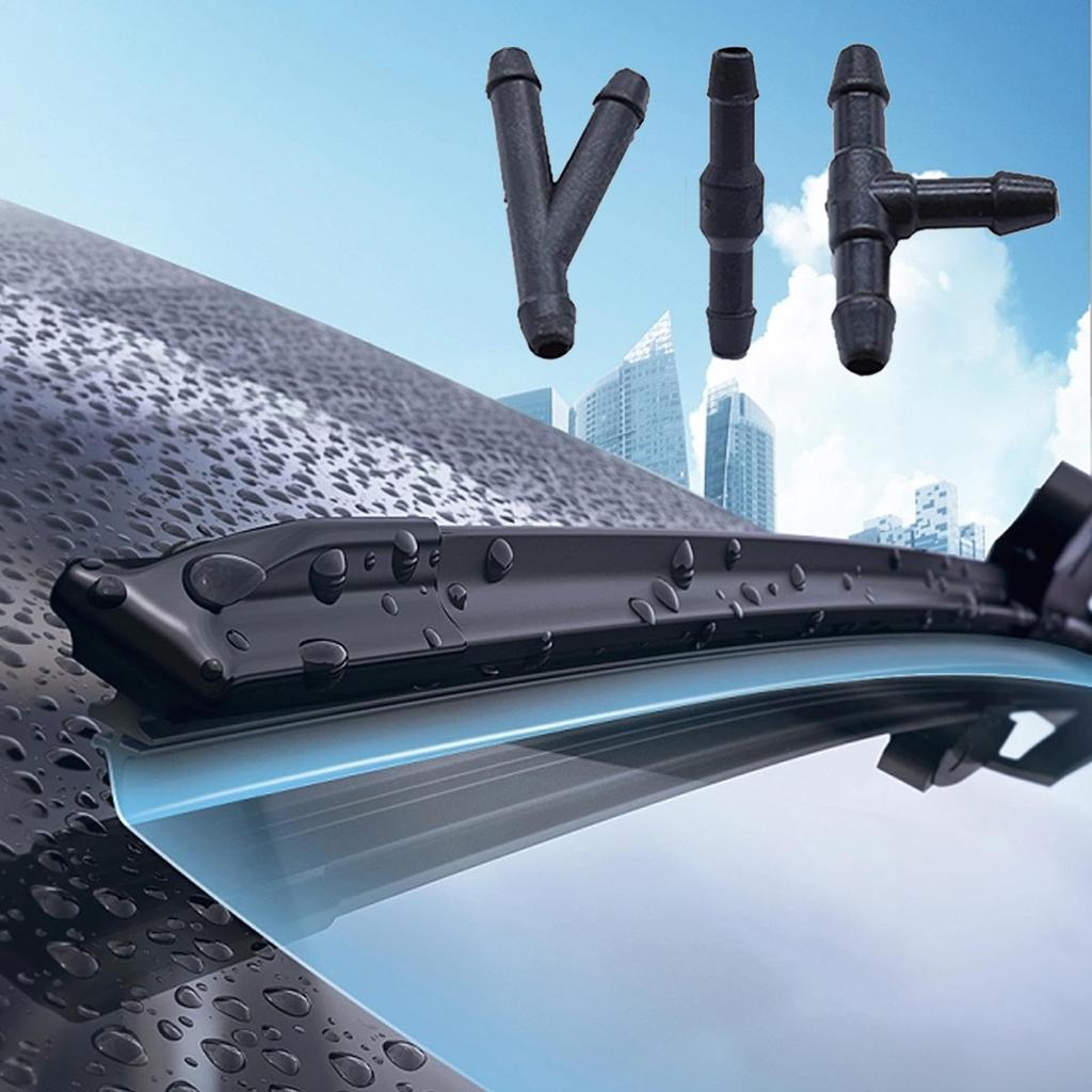 Windshield Washer Hose Kit, Washer Nozzle Connector Replacement - Wiper Hose Repair Kit with