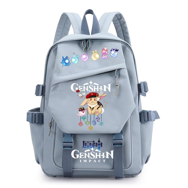 Mochila Escolar Estudante Viagem Caderno Presente para Crianças Bolsa Genshin Impact