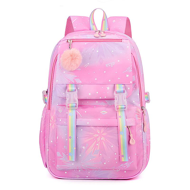 Kawaii School Bags Multiple Pockets Large Capacity Backpack For Women Fashionable Student Backpack With Pendant