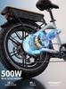 ONESPORT OT08 Elektrické kolo 500W Motor 48V 18Ah Baterie 20palcové Tlusté Pneumatiky E-Bike s Hydraulickou Kotoučovou Brzdou pro Všechny Terény