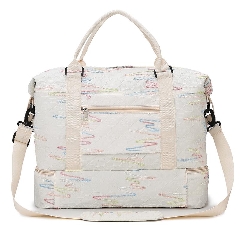 Reisetasche, Aufbewahrungstasche mit großer Kapazität, getrennt für Trocken- und Nasslagerung, Schwimm- und Sporttasche mit getrennten Schuhtaschen