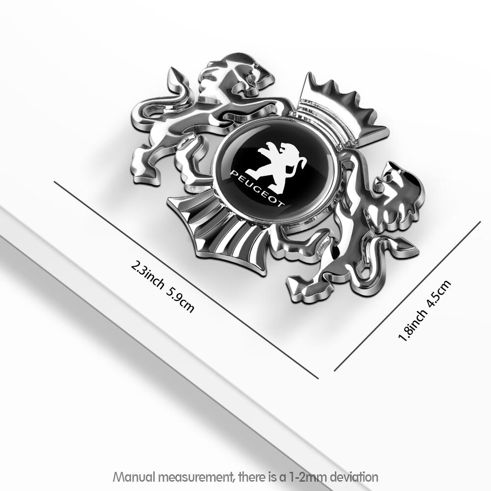 3D Metal Car Emblem Decoration Stickers Body Trunk Badge Decal For Peugeot 107 206 3008 207 208 307 308 2008 Accessories valve