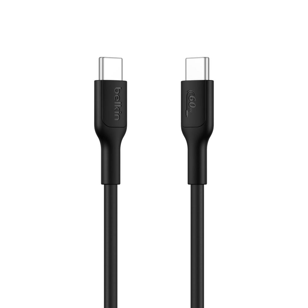 Belkin BoostCharge USB-C to USB-C Cable 60W Fast Charging Durable Eco-Friendly 1m Black CAB023fq1MBK