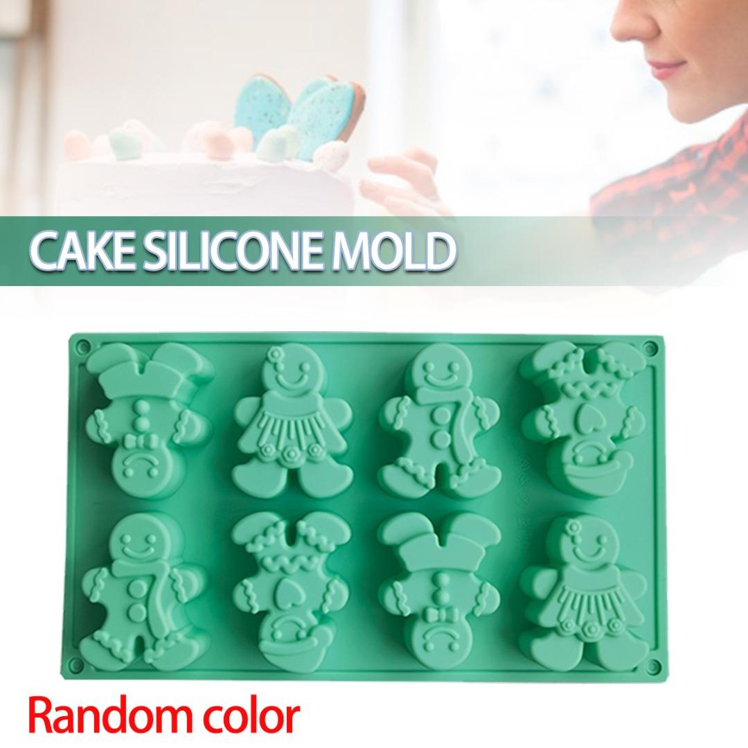 

PDTO 8-полые силиконовые формы для рождественского снеговика, форма для выпечки шоколадного торта с помадкой