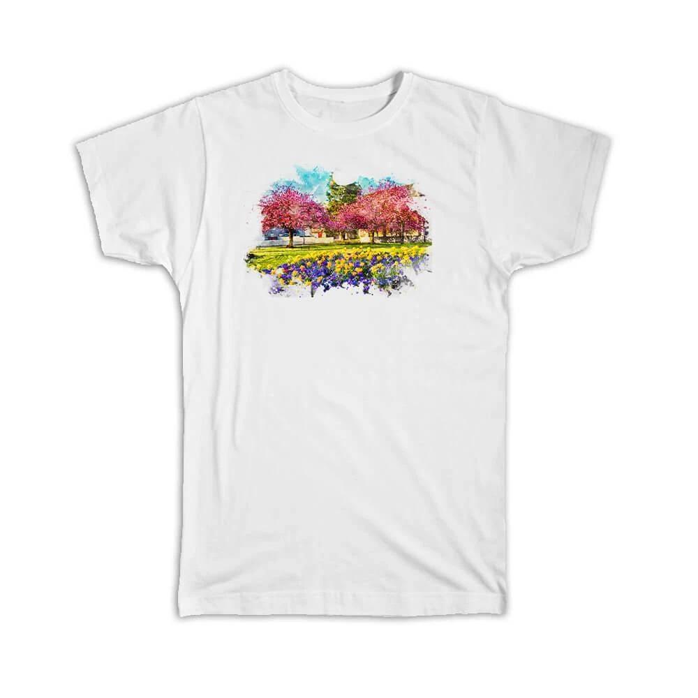 

Gift T-Shirt : Watercolor Garden Trees Frame S