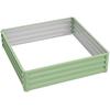 Square Raised Garden Bed Box with Weatherized Steel Frame for Vegetables, Flowers, & Herbs, 120 X 120 X 30cm, Light Green