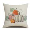 Thanksgiving Linen Pillowcase Autumn Pumpkin Print Pillow Cushion Cover