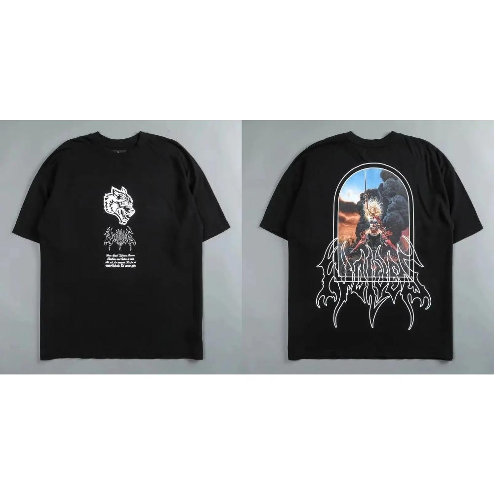 2025 Darc Sport Wolves T-Shirts Oversized Bodybuilding Gym Men Clothing Fugees Graphic Short Sleeve Top Tees Darcsport T Shirts