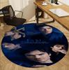 Damon Salvatore Pattern Round Rug, Indoor/Outdoor Mat, for Picnic, Gameroom, Bedroom, Office, Living Room, Home Decor Carpet, Birthday Gift