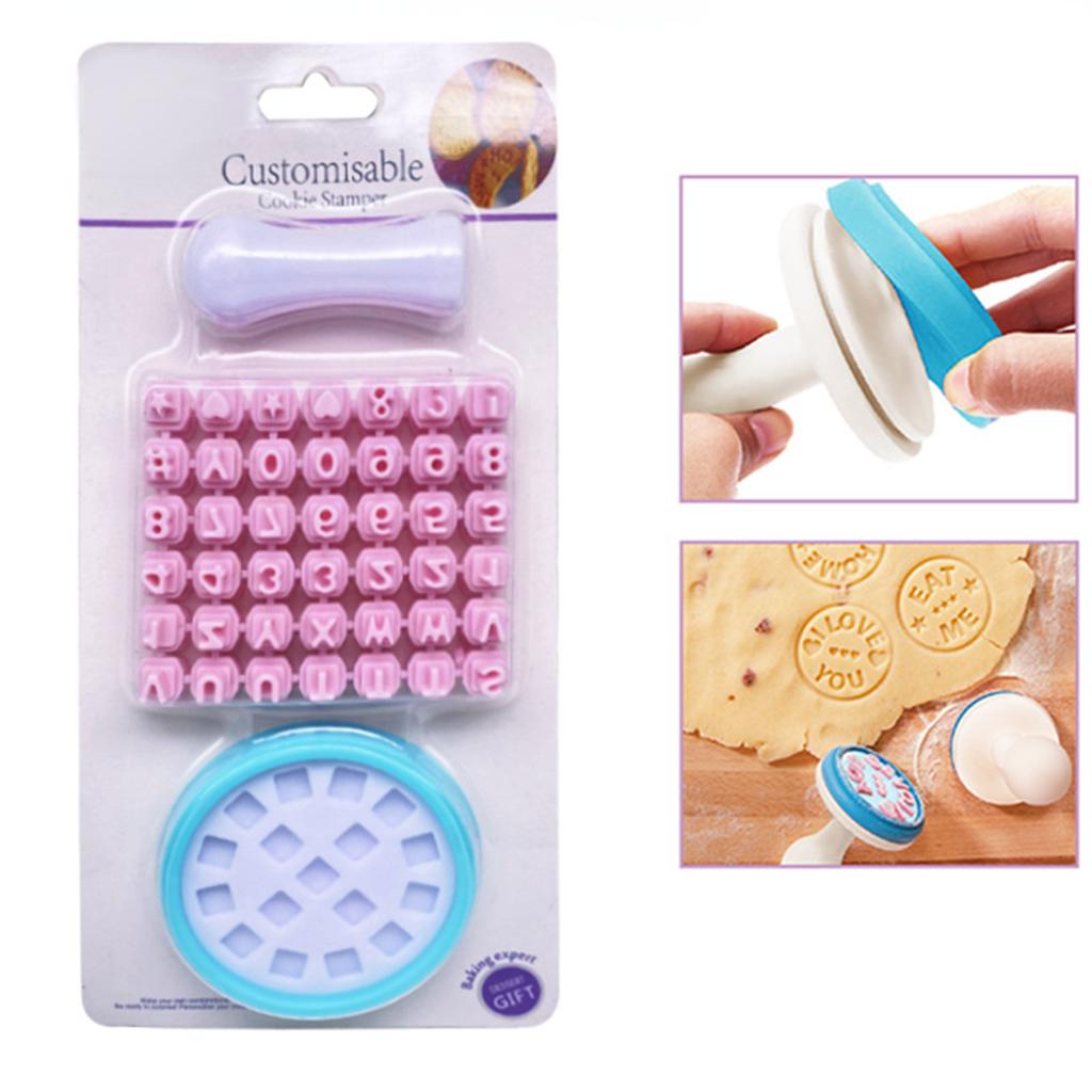 Cookie Biscuit Alphabets Stamps for Cake Baking Clay DIY Embosser Mold Family Communication Gift Letter Dessert Molds