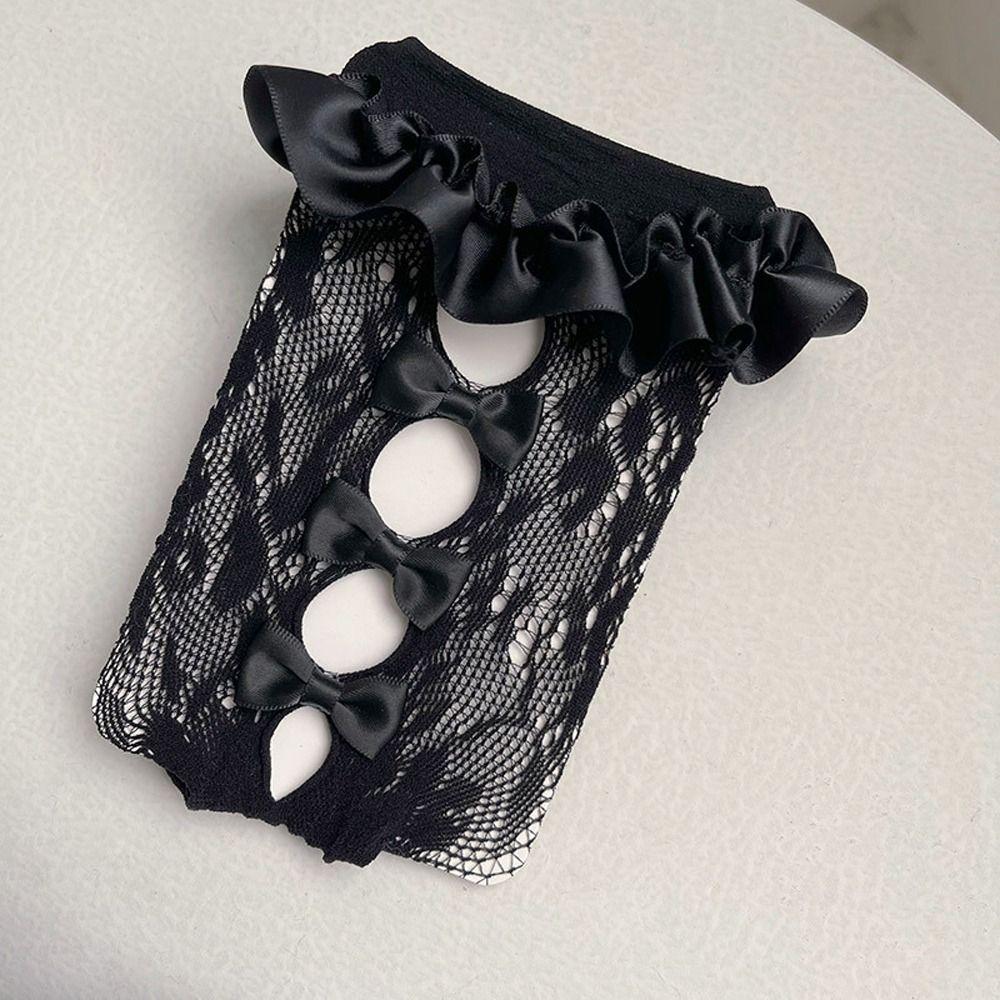 Bow Star Hollow Out Gauze Korean Style Stockings Kids Hosiery Knee High Socks Girls Long Socks