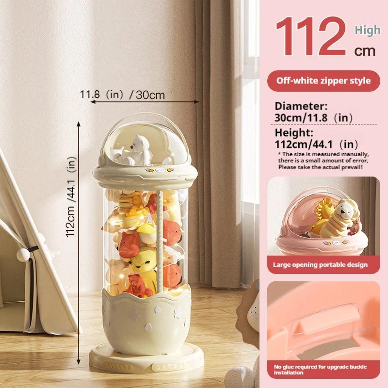 Astronaut Doll Storage Box Children s Plush Toys Storage Boxes Transparent Plastic Stuffed Home Storage Organization Zipper Bins
