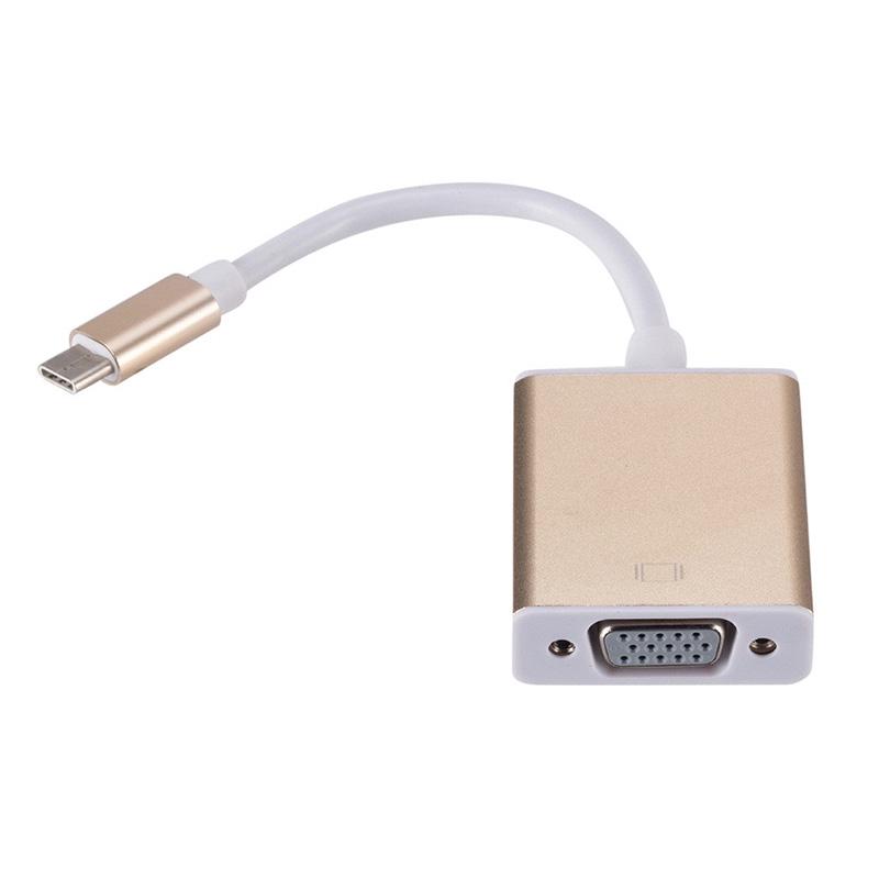 1Pc Type C To Female Vga Adapter Cable Usb 3.1 To Vga Adapter For Pc