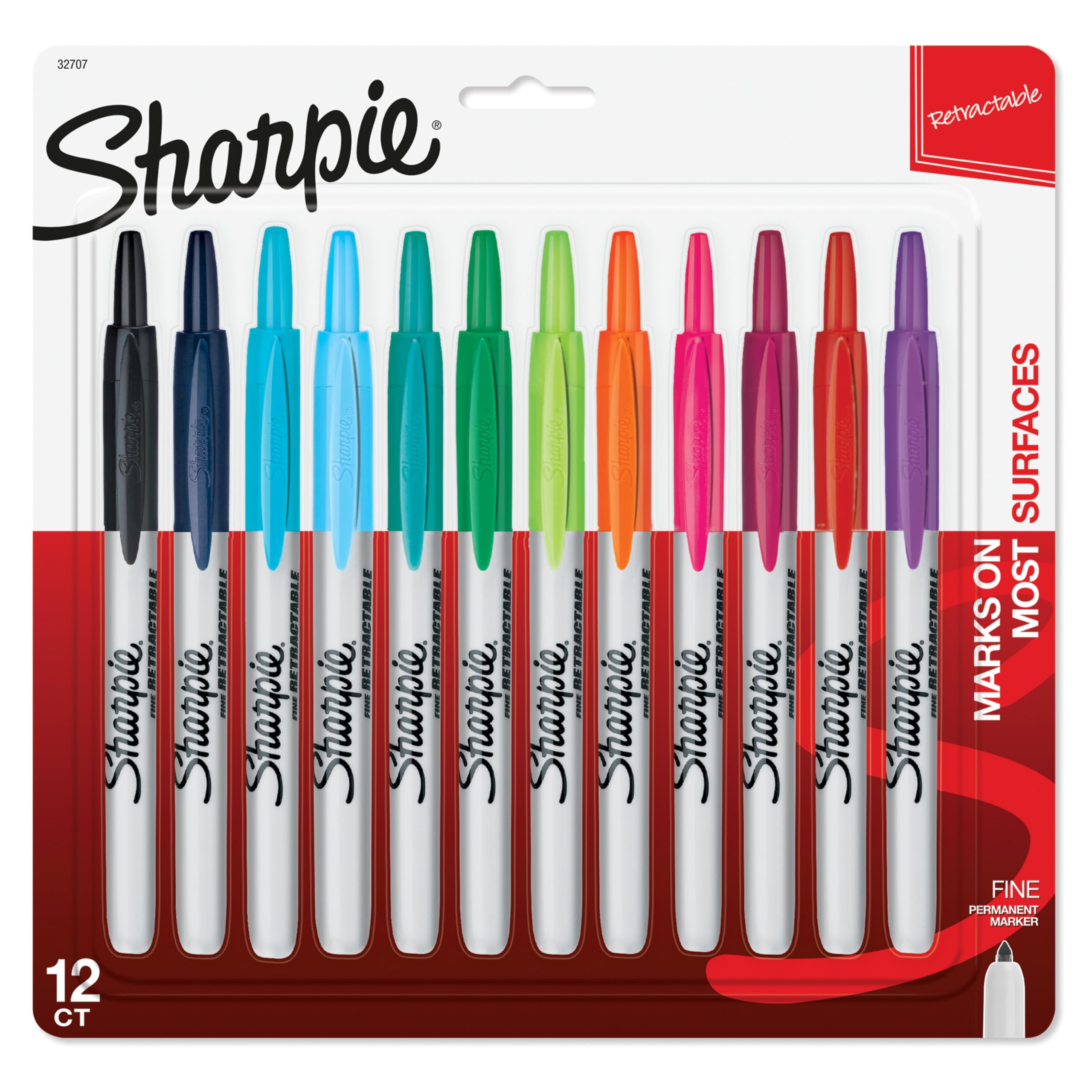 

Sharpie Permanent Fine Point Knock-Style Marker, чёрный