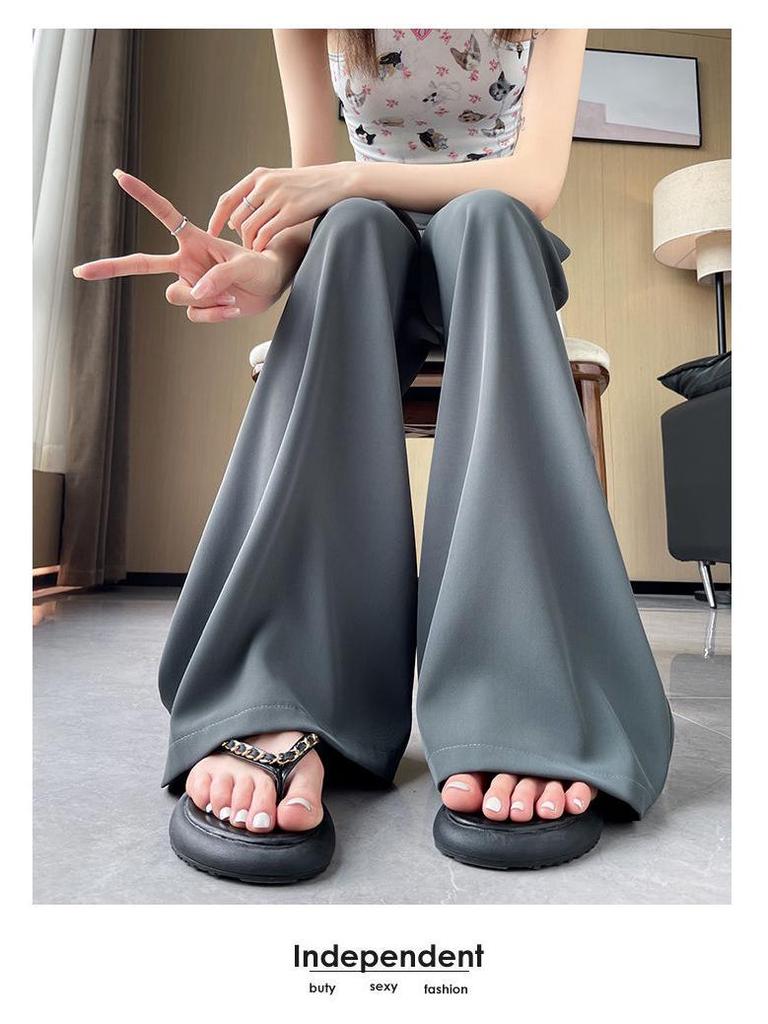 Pantalon Évasé Taille Haute Large pour Femme Printemps/Été 2025