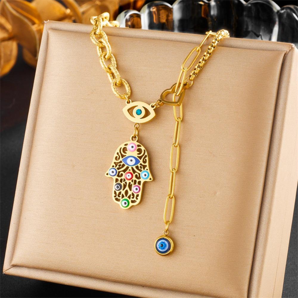 Delicate Eyes of Demon Necklace Vintage Women Pendant Necklace Devil's Eye Necklace  Girls