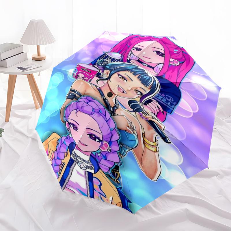 1pz Ombrello da Viaggio Compatto Kpop Idol, Apertura/Chiusura Automatica, Struttura Resistente a 8 Stecche per Uomo e Donna S1222049