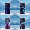 Phantasy Cat Painting Art Phone Case For iPhone 16,15,14,13,12,11,17 Pro,Max,Plus,X,XS,XR,SE,Mini Transparent Soft Cover