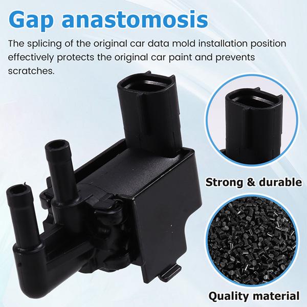 Schwarzes Automobil-Vakuum-Magnetventil, ABS-Material, Modell 25860-50060, Kompatibel mit Feng.