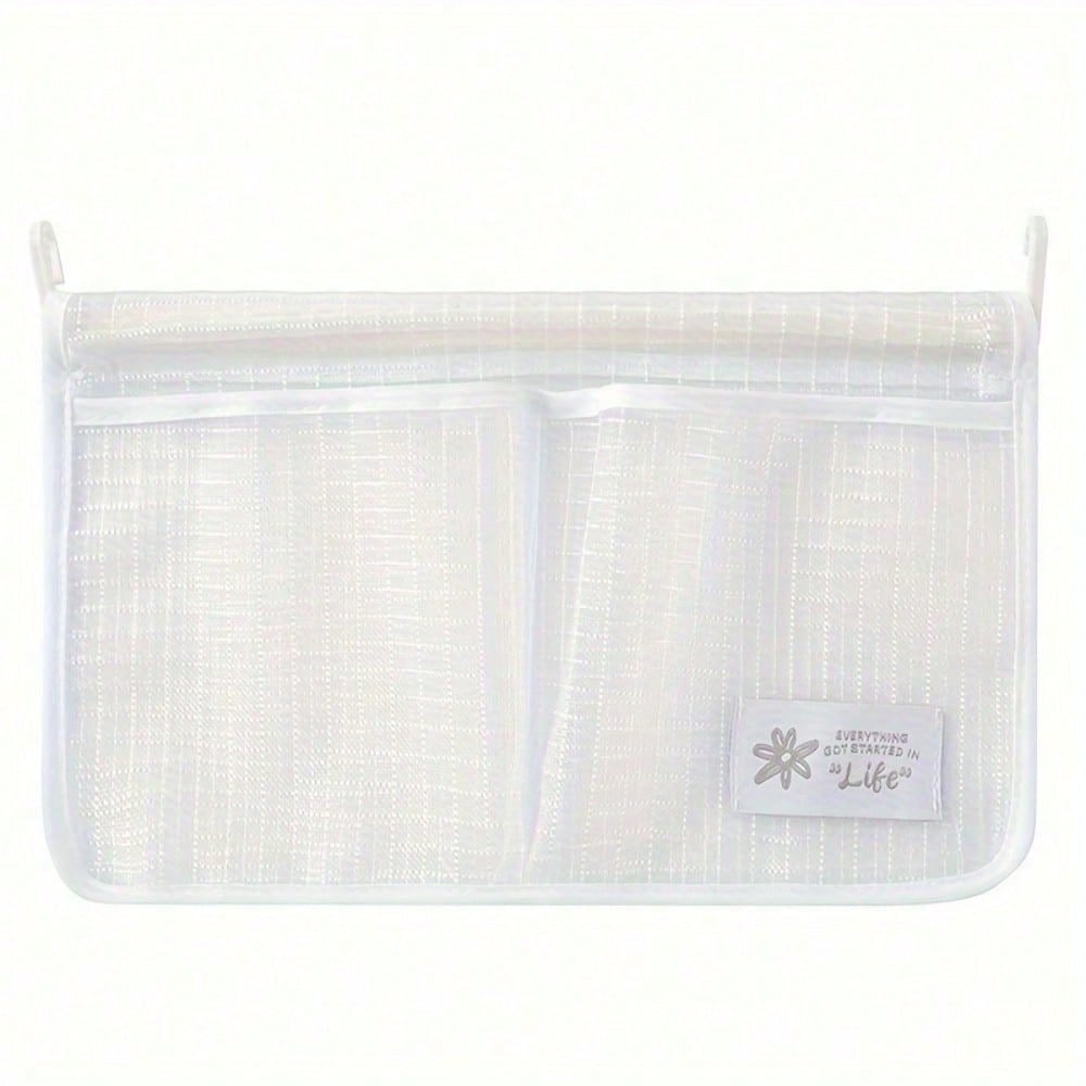 1P Refrigerator Storage Bag Hanging Organizer For Fridge Kitchen Storage Hanging Bag Dual Compartment Refrigerator Organizer White 561₽