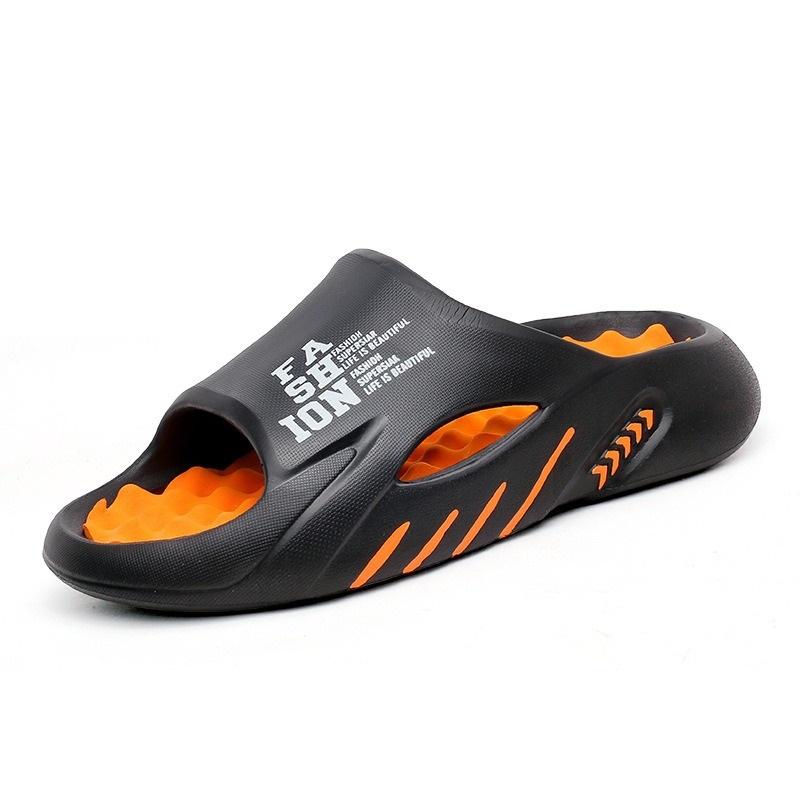 

Men s Summer Soft Slippers, Massage Soft Bottom Non-Slip Shower Sandals, Anti-Slip Home Indoor & Outdoor Beach Slides With Cloud Feeling 36-37 чёрный