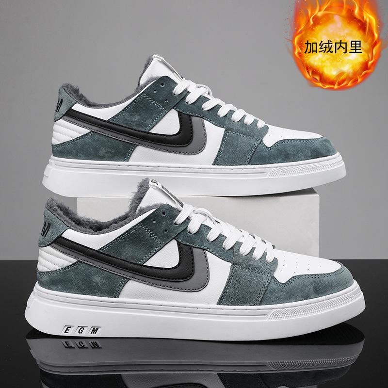 

Мужские студенческие теплые низкие кеды, утолщенные спортивные и повседневные трендовые туфли, мужская обувь, новая весенне-осенняя студенческая обувь 44