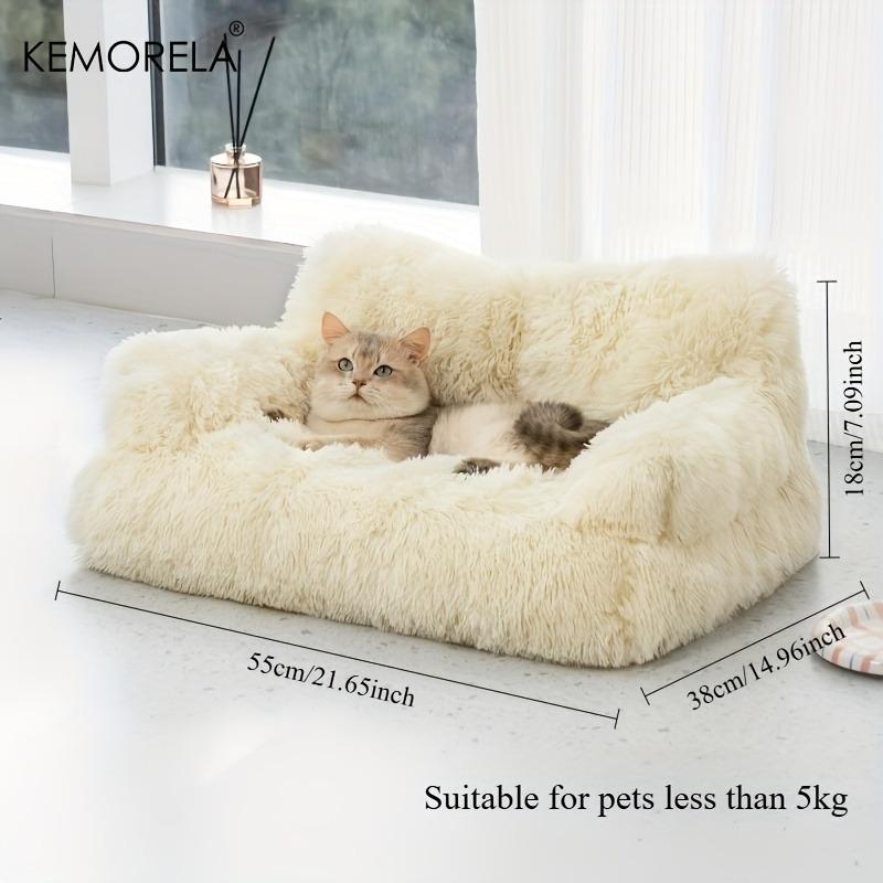 Thickened & Heightened Long-Haired Cat Sofa for Large Cats - Luxury Cushioned Pet Bed, Durable Furniture for Use, Cozy for Decor