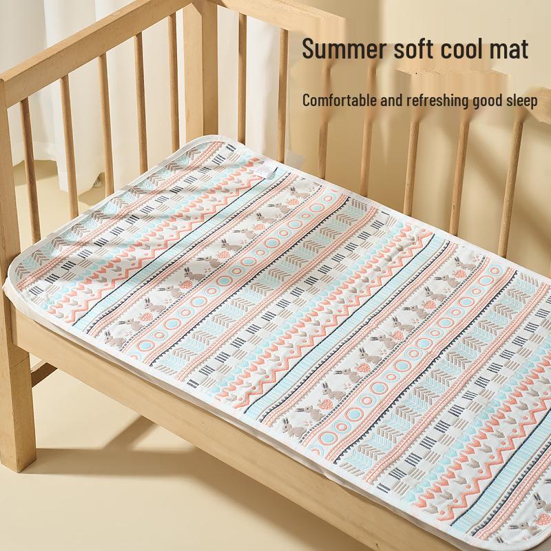 Newborn Soft Breathable Cotton Gauze Mat - Summer Sweat-Absorbing Bed Sheet for Babies & Kids