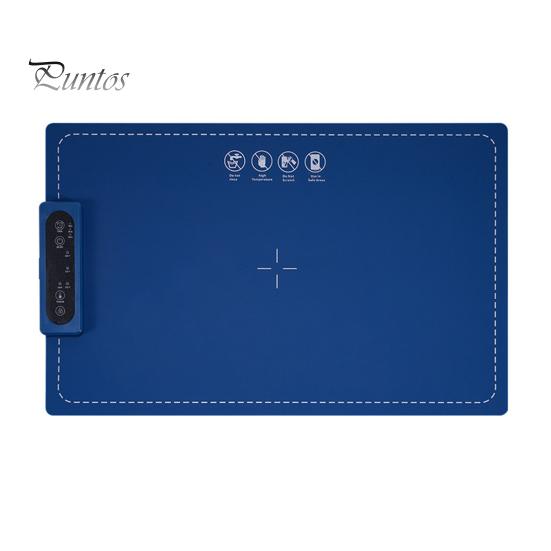 

Поднос для подогрева пищи, быстрая регулировка температуры, интеллектуальное управление временем, складной, легко моющийся, коврик для подогрева тарелок S синий