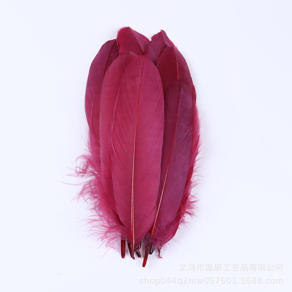 High-Quality Colored Goose Feathers Large Floating Feathers Children'S Handmade Clothing Materials Macaron Feather Accessories