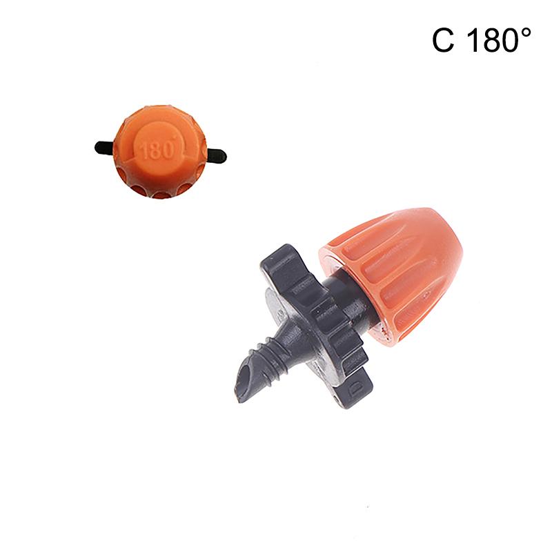 

10 шт. 90°/180°/360°/полоса угол распыления дополнительный садовый ирригационный спринклер 5.0 мм оранжевый поливочный наконечник для полива растений