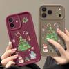 Christmas Tree TPU Phone Case For iPhone Air 16e 17 16 15 14 Pro Max 13 12 Pro 15 16 Plus Candy Color Silicone Soft Cover Fundas