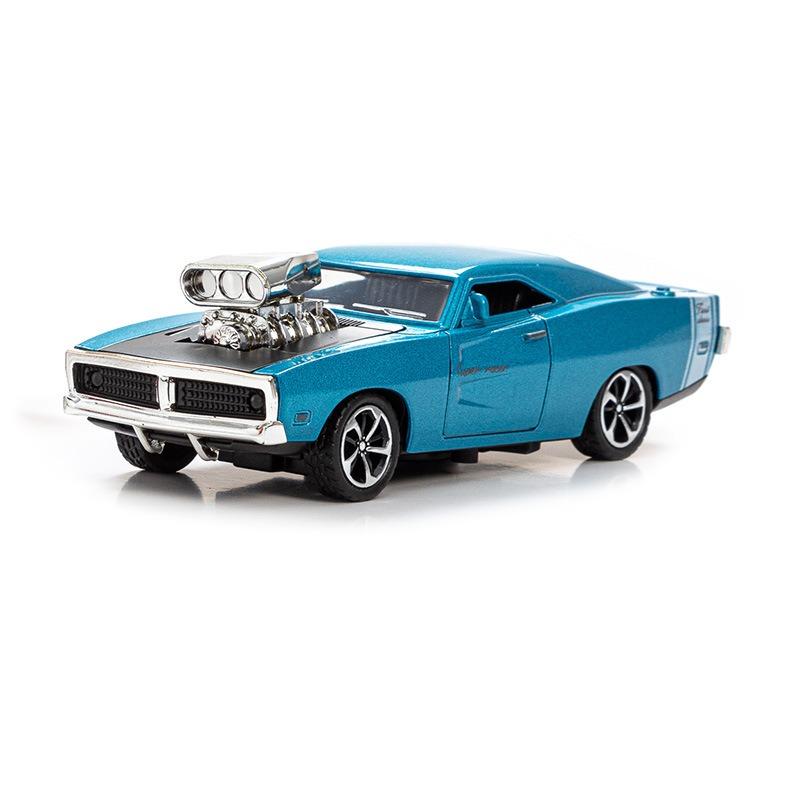 Simulation 1: 32 Alloy Dodge Sports Car Model Children's Toy Car Accessories Return Car Openable Die Casting Model