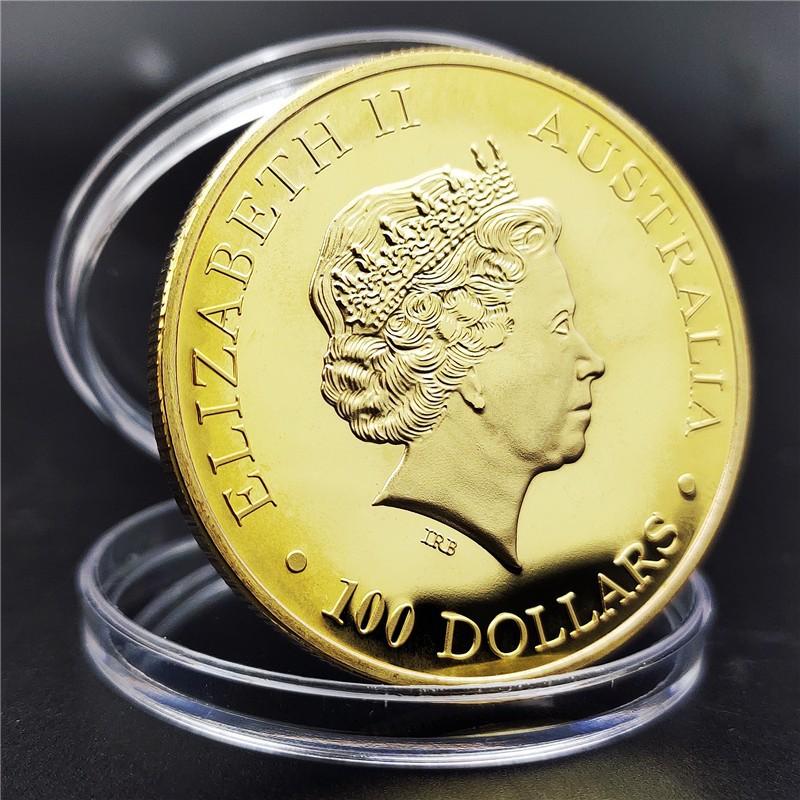 Monete della Regina d'Inghilterra, monete commemorative del canguro australiano, artigianato, monete straniere, monete di animali