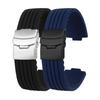 New Silicone Rubber Watchband For Oris Aquis 7330 7740 Series Watch Band 22x11mm 24x12mm  Convex Strap Wristband Black Blue