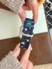 Cartoon Embroidered Denim Leather Watch Strap for Apple Watch Series 11/10/98 Ultra SE