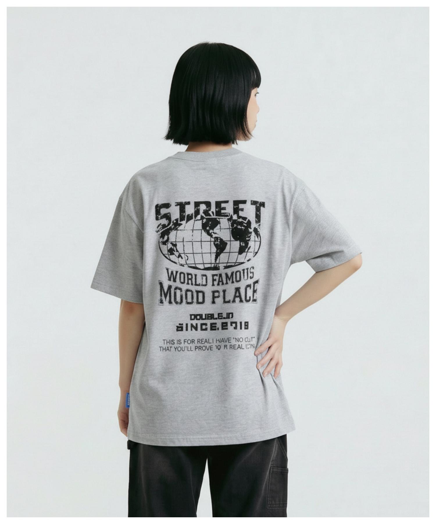 Double Jd Mood Place Short-Sleeve Tee Wh/M