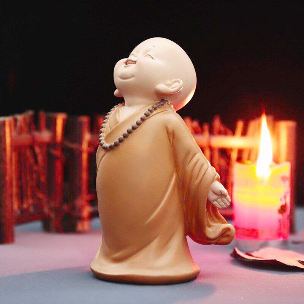 Kleine Mönchsfigur, Mini-Mönchsstatue, süße Buddha-Mönchsstatue, entzückendes Baby, kleine Mönchsdekoration, kreatives kleines Mönchsornament