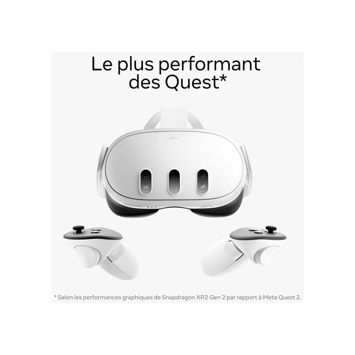Casque de Réalité Virtuelle META QUEST Quest 3 512 Go - Blanc - Sans fil - CLPL - 6 heures