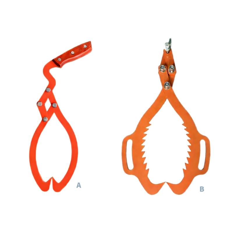 Large Capacity Firewood Tongs Featuring Design not Slip Handle For Safe Efficient Wood Handling Up To 50
