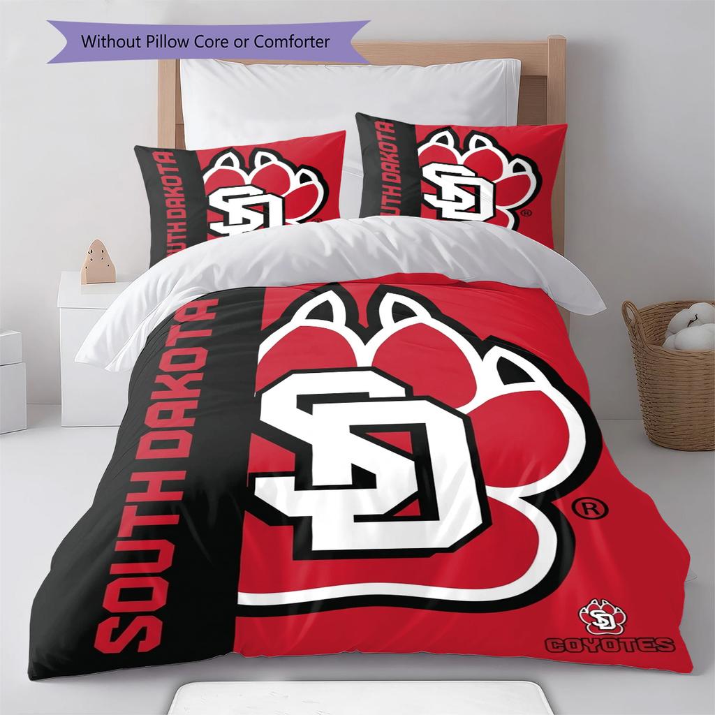 South Dakota Coyotes Pattern Bedding Set Quilt Cover Pillowcase Home Decor Gift (1 * duvet cover + 2 * pillowcase, without core)