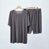 Ice Silk Couples Summer Pajama Set - Quick-Dry Women's and Men's Short Sleeve and Shorts Homewear
