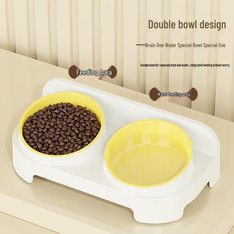 Dual Pet Feeder: Leak-Proof, Washable Cat & Dog Food and Water Bowl