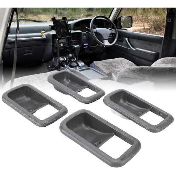 Denash 4Pcs Interior Door Handle Bezel, 69277-60010 Replacement Inner Door Handle Trim Cover for 80 Series FJ80 FZJ80 HDJ80 HDJ81 HZJ80 HZJ81