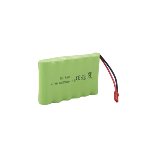 2PCS 7.2V 2800mAh AA Rechargeable NiMH Batteries with JST-2P Plug and USB Charging Cable, New Version for TR-211, TR-212, TR-215, and 550 RC Excavator