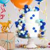 32Pcs Blue Gold Ball  Mini Balloons Foam Balls Cake Picks Cake Topper Balls for Wedding Party Birthday Cake Topper Decorations