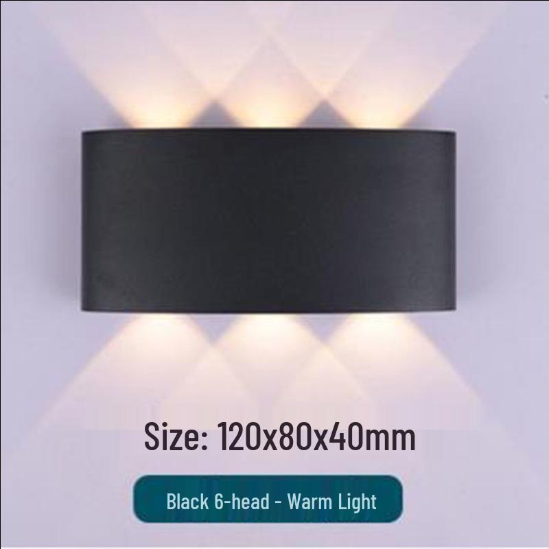Waterproof Double Head Outdoor Wall Light for Balcony, Terrace, Garden, Doorway, and Aisle - Modern Minimalist Design